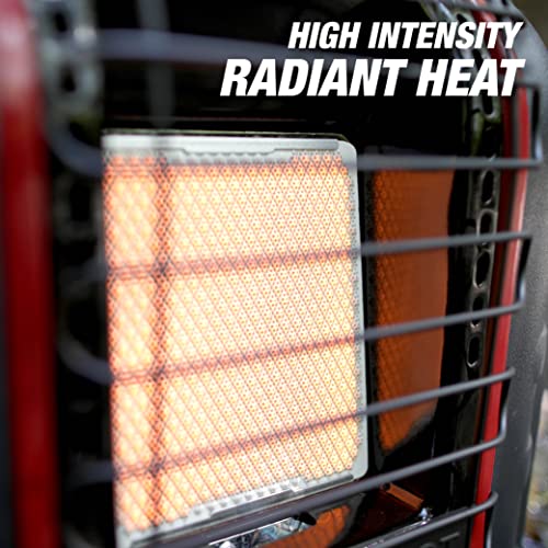 Mr. Heater F232000 MH9BX Buddy 4,000-9,000-BTU Indoor-Safe Portable Propane Radiant Heater, Red-Black
