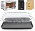 Air Fryer Accessories for Breville the Smart Oven Air Fryer Pro, Baking Set with Air Fryer Basket Pan Parchment Paper Disposable Airfryer Liner for Breville BOV900BSS