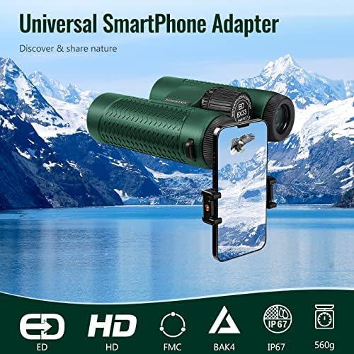 8x33 Binoculars – HD Optical System, Waterproof & Fogproof, Perfect for Hunting, Bird Watching, Hiking, Travel, 5-Year Replacement