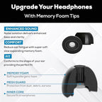 Memory Foam Earbud Tips - Premium Noise Isolation, Replacement Foam Ear Tips, 10 Pack for Airpods Pro (SFAIR Small, Black)