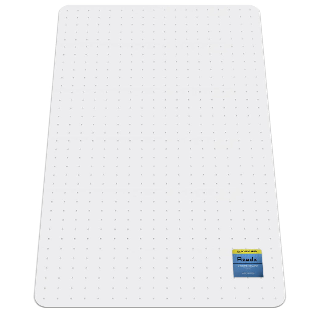 Azadx Heavy Duty Office Chair Mat for Carpet - 36" x 55" Hard Material Slip Resistant Floor Mat for Home Office Easy Glide Desk Mat