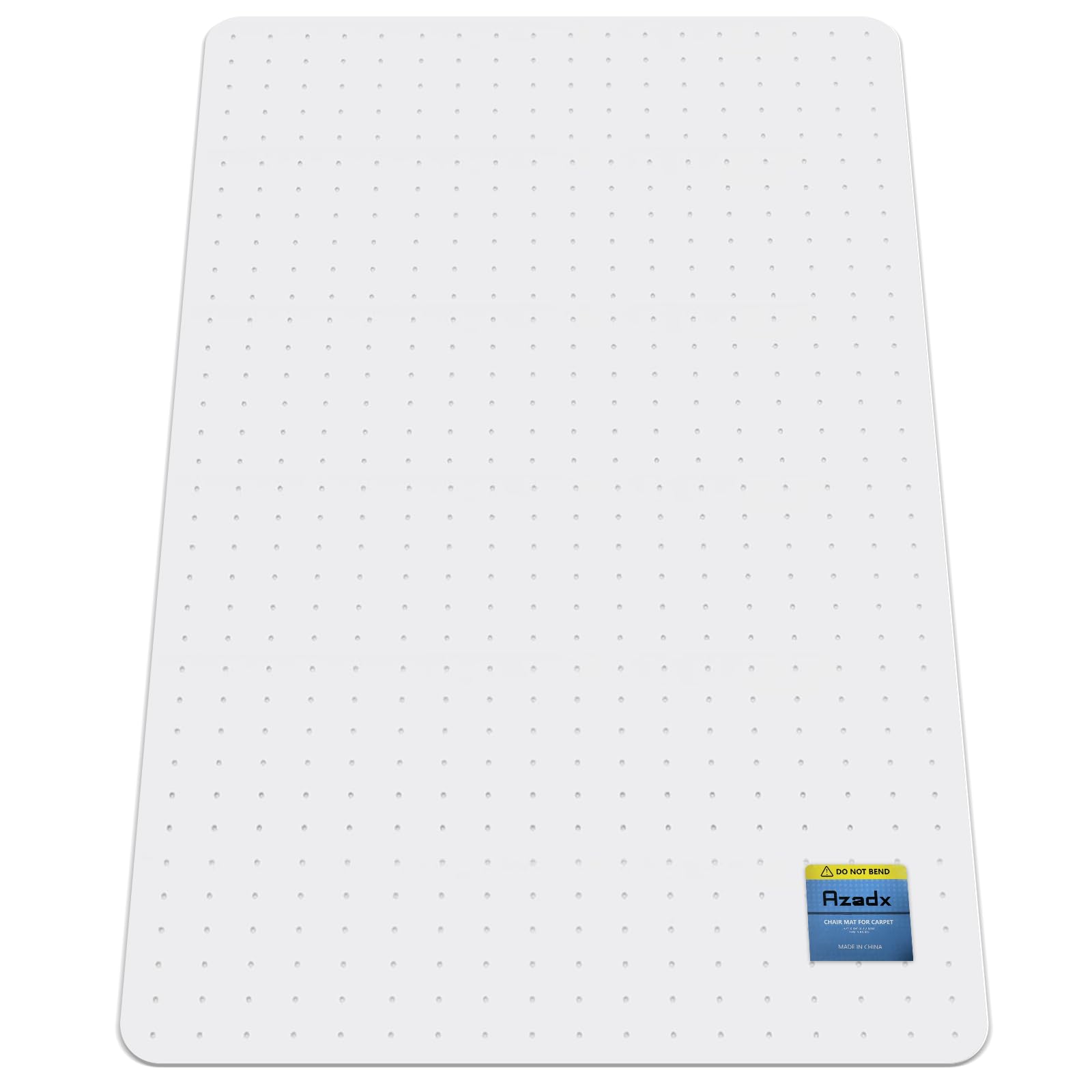 Azadx Heavy Duty Office Chair Mat for Carpet - 36" x 55" Hard Material Slip Resistant Floor Mat for Home Office Easy Glide Desk Mat
