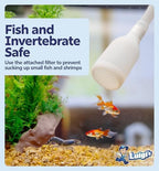 Luigi's Fish Tank Cleaner - Gravel Pump Vacuum for Aquarium - Hand Siphon Hose to Remove and Change Water or Sand in Minutes - Fish Aquarium Accessories, Supplies & Cleaning Tools