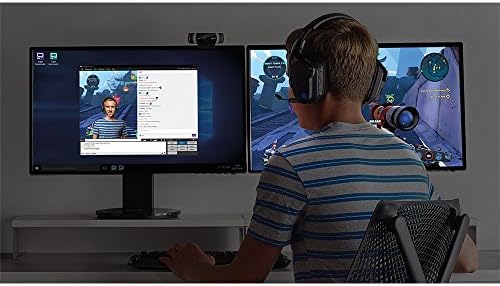 Logitech C922x Pro Stream Webcam Full 1080p HD Camera Background Replacement Technology for YouTube or Twitch Streaming (Renewed)