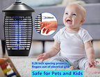 Outdoor & Indoor Waterproof Insect Repellent - Flying Bug Trap, 20W / 4000V Electric Mosquito Killer (3 Blubs) - for Backyard, Yard, Home