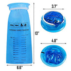 ATDAWN 50 Pack Emesis Bag, Disposable Vomit Bags, Aircraft & Car Sickness Bag, Nausea Bags for Travel Motion Sickness (Blue)