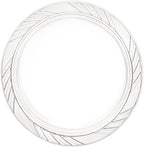 Munfix 100 Clear Plastic Plates Set - 9 Inch Plastic Dinner Plates, Disposable Plates Bulk Pack, Party Plates for BBQ, Picnic, Parties, Travel and Events, Microwavable Recyclable