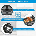 Air fryer Grill Plate for Ninja FD302 6.5 Qt FD101 5 Qt FD401 8 Qt Air Fryer, 9.7' Air Fryer Grill Pan Crisper Plate Replacement Parts Tray Rack Accessories for Ninja OP302 OP305 FD305 Air Fryer