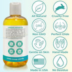 Lymphatic Drainage Massage Oil | 100% Natural Massage Oil for Massage Therapy | Premium Quality with Arnica Eucalyptus & Menthol | for Post Surgery Recovery & Detox | 8oz by Brookethorne Naturals