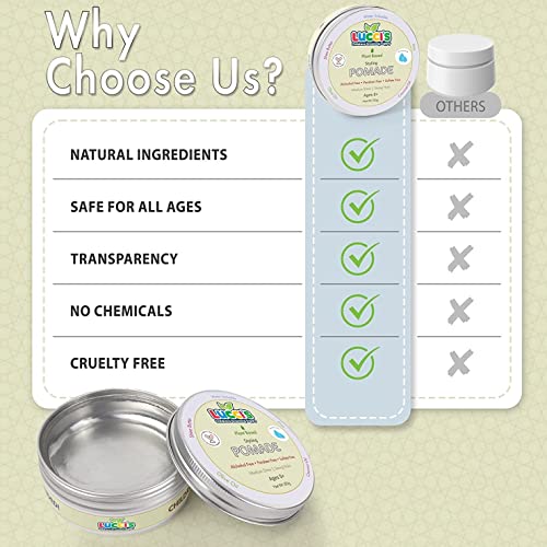 Baby Hair Gel – 5oz Plant-Based Styling Hair Pomade for Infants – No Parabens or Sulphates – Medium Shine and Strong Hold Hair Paste for Kids