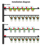 La Farah 150pcs 90/180/360 Degree Polyethylene (PE) Micro Sprayer Refraction Automizing Sprinkler Nozzle Irrigation System Garden Lawn Plant Irrigation Water Sprinkler