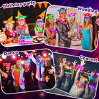 Glow Sticks & Glasses 12 PCS,Glow in the Dark Party Favor Supplies for Kids,Easter LED Light Up Bracelets Necklaces & Neon Glasses for Toddlers,Glow Accessories Decoration for Camping Wedding Birthday