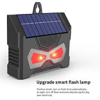Solar Powered Nocturnal Animal Repeller, Predator Control with Bright Strobe LED Lights Repellent Device, Outdoor Deterrent Coyote Raccoon Deer Fox Skunk Squirrel for Garden