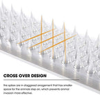 Buzzlett 27.8ft (Pack of 20) Transparent Plastic Bird Spikes for Indoor Outdoor use,Effective Keep Pigeons and Squirrels Away