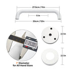 Grab Bars for Shower, 2 Pack 12-Inch Anti Slip Shower Handles for Elderly, Safety Shower Grab Bar, Stainless Steel Handicap Grab Bars for Bathroom (White 1" Diameter)