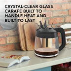 12-Cup Glass Coffee Carafe Replacement Compatible ONLY with Ninja Coffee Brewer Maker Models CE251 CE201 CE201C CE200 CE200C