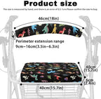 Dinosaur Walker Seat Cover for Seniors - Cute Pattern Rollator Accessories With Backrest Cover - Decorative Gifts for Men
