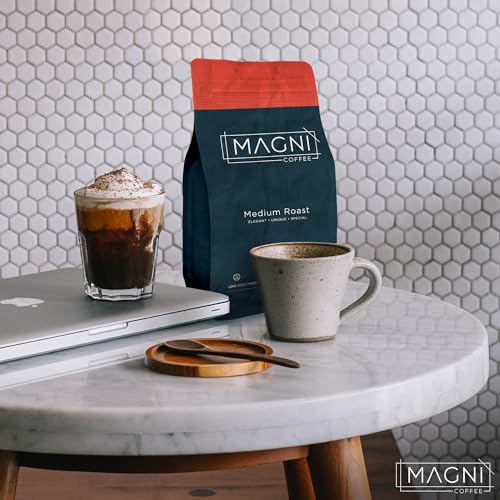 Magni Coffee - Ground - Medium Roast - Low Acid - Single Origin USDA Organic Non-GMO Beans Third Party Tested For Mycotoxins & Pesticides - Fair Trade -12 Oz