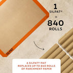 Silpat Premium Non-Stick Silicone Baking Mat, 3/4 Sheet, Cream