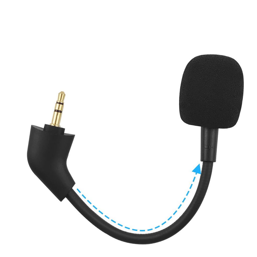 Mic Replacement Microphone Boom fits for Kingston HyperX Cloud, Cloud X and Cloud II 2nd Version for PS4 Xbox One Nintendo Switch Computer PC Gaming Headsets Noise Cancelling 3.5mm Jack Black