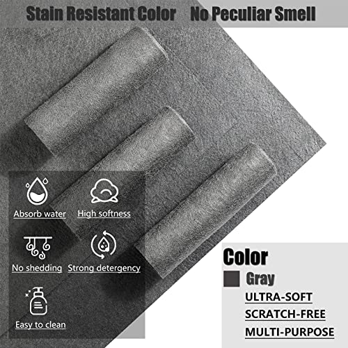 KTT Thickened Magic Cleaning Cloth,Reusable Microfiber Cleaning Cloth.Lint Free Cloth for Home,Window,Mirror Glass and Cars.(12" x 16",5 Pack)