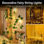 2-Pack 50 LED Fairy Lights Battery Operated with Remote Control Timer, 16 FT 50 LED Battery Lights Outdoor Indoor, 8 Mode Twinkle String Lights for Classroom Party Bedroom Christmas Décor (Warm White)