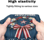 Seat Cover for Walkers for Seniors American Flag Wreath Walker Seat Covers for Ladies Men Rollator Accessories for Seniors Independence Day Rollator Walker Seat and Backrest Covers Gifts