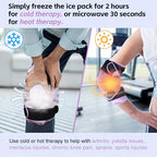 NEWGO Ice Pack for Knee Replacement Surgery, Reusable Gel Cold Pack Knee Ice Pack Wrap Around Entire Knee for Knee Injuries, Knee Ice Wrap for Pain Relief, Swelling, Bruises - Purple