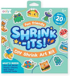 Ooly Shrink-Its 28 PC DIY Shrinking Art Kit That Creates Charms and Tags, Includes 20 Plastic Pre Cut Charms and More, No Mess Art for Kids, DIY Creative Activity, Ideal Party Favor - Fun Friends
