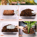 Riare 8 Pack Coco Chips Substrate for Plants- 8.8lb 100% Organic Coconut Husk Brick with Low EC and pH Balanced, High Expansion Coconut Substrate Coco Husk Mulch for Garden Flowers, Herbs, Planting