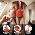 TOZO HT2 Hybrid Active Noise Cancelling Headphones, Wireless Over Ear Bluetooth Headphones, + HT2 Replacement Ear Pads