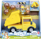Bluey Dump Truck, with Load and Unload Feature, Get Some Work Done with Exclusive Hard-Hat and Muddy Bingo