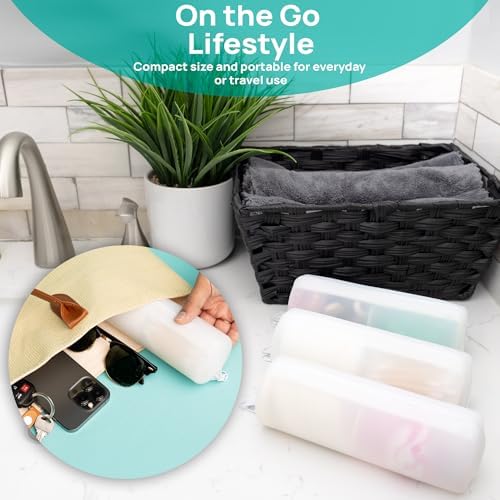 Cotton Round Swab Travel Case, 2 in 1 Portable Hair Accessories Organizer, Hair Tie Organizer, Hair Tie Holder, Bobby Pin Holder, Travel Qtips Case, Purse Organization, Floss Holder