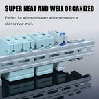 10 Piece Aluminum DIN Rails, 12 Inches Long, 35mm Wide, 7.5mm High, Top Hat Slotted DIN Rail with RoHS, Extra Premium Screws Included for Hardware Components Mounting