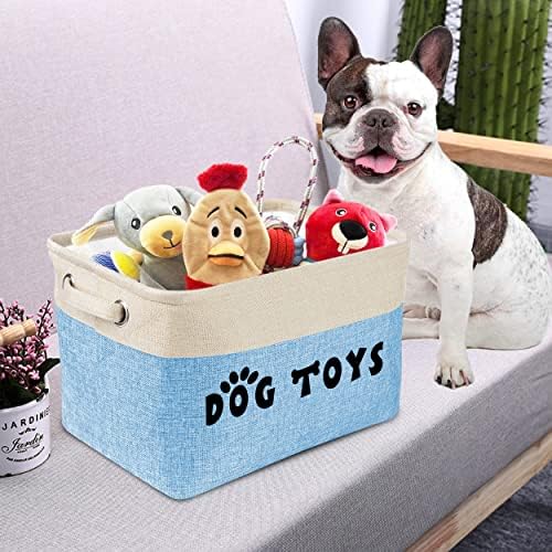 PET ARTIST Dog Toy Basket Bin- Rectangular Storage Box Chest Organizer for Dog Toys,Dog Coats,Dog Clothing,Dog Apparel & Accessories,Purple