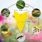 100 Pack Yellow Sticky Traps, Fruit Fly Fungus Gnat Trap for Indoor/Outdoor Use, Houseplant Sticky Bug Insect Catcher Glue Trappers