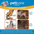 Allstar Innovations PetiCare LED Light Pet Nail Clipper- Great for Trimming Cats & Dogs Nails & Claws, 5X Magnification That Doubles as a Nail Trapper, Quick-Clip, Steel Blades