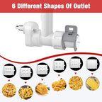6-in-1 Pasta Maker Attachment for KitchenAid Stand Mixers with 6 Different Shapes Pasta Outlet and Cleaning Brush, Durable Electric Pasta Press Attachments for Kitchen Aid Accessories, Dishwasher Safe