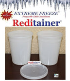 Reditainer Extreme Freeze Deli Food Containers with Lids, 32-Ounce, 24-Pack