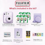 Fujifilm Instax Mini 12 Instant Camera Bundle with Fujifilm Instax Mini Instant Film Value Pack (60 Sheets) with Accessories Including Protective Case, Strap, Photo Album (Lilac Purple)