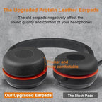 SOULWIT Replacement Ear Pads Cushions for Jabra Evolve 65/40/30/20 Headphones, Earpads for Jabra Evolve 65UC 65MS/ 40UC 40MS/ 30US 30II/ 20SE 20UC 20MS Headset - Evolve 65 PL Black