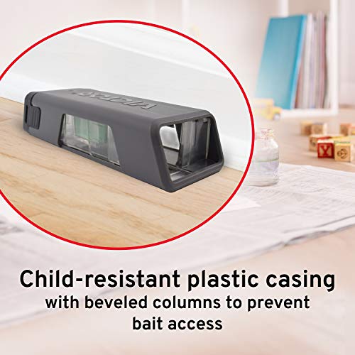Victor M923-2 Fast-Kill Brand Refillable Mouse Poison Bait Station – 2 Stations, 40 Baits
