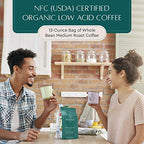 Lifeboost Coffee 3 Pack Medium Roast Whole Bean Coffee - Low Acid Single Origin USDA Organic Coffee - Non-GMO Whole Beans Coffee Third Party Tested For Mycotoxins & Pesticides - 12 Ounces