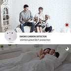 1 Pack Combination Smoke and Carbon Monoxide Detector Battery Operated, Travel Portable Photoelectric Fire&Co Alarm for Home, Kitchen