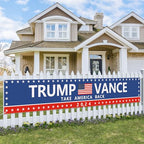 Probsin Trump Vance 2024 Banner 120" x 20" Decorations Take America Back President Trump Vice President Vance Yard Sign Party Supplies Backdrop Hanging Outdoor Gate Decor Fence Door Indoor Wall