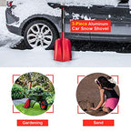 Overmont Collapsible Snow Shovel Aluminum - Lightweight Snow Utility with Ice Scraper and Carrying Bag Sizes 32 and 42 Inch