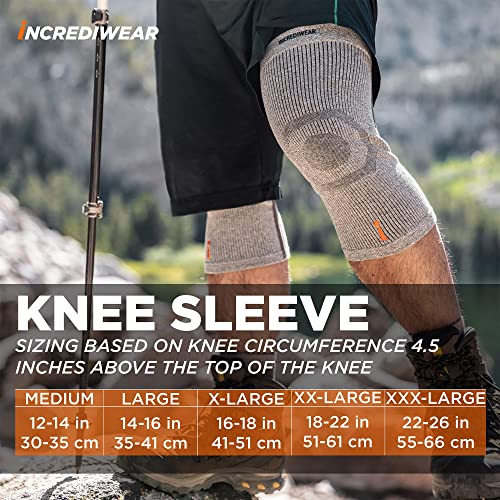 Incrediwear Knee Sleeve – Knee Braces for Knee Pain, Joint Pain Relief, Swelling, Inflammation Relief, and Circulation, Knee Support for Women and Men, Fits 16”-18” Above Kneecap (Navy, X-Large)