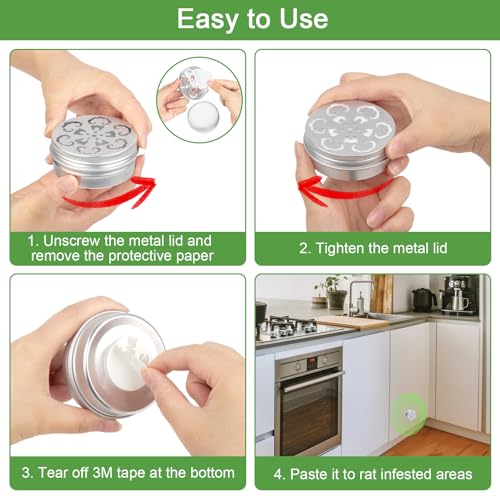 4 Pack Rodent Repellent for Car Engines, Peppermint Oil to Repel Mice and Rats, Mouse Repellent Keep Rodents Out of Car Rat Repellent for House Mice Repellent Outdoor