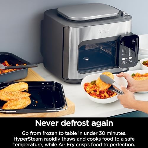 Ninja R-SFP701 14-in-1 Multicooker, Oven & Air Fryer, 15-Min Meals, 3 Accessories, Grey (Renewed)
