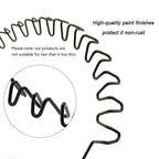 Metal Headbands, 2 Pack Fashion Unisex Black Hairband Spring Wave Non Slip Sports Headwear Hair Hoop Hair Accessories (2 Pack)